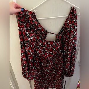 NWT PLT Floral Skater Dress Long Sleeve